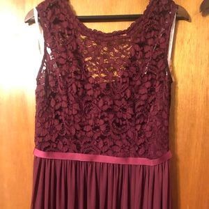 David’s bridal dress in wine